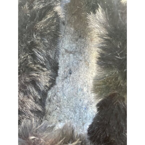 VIntage 1960s Canada Blue Red Suede Fur Womens Moccasin Slipper Sz 8 - Picture 8 of 16